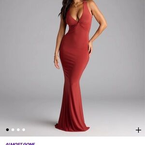 Windsor Deep Burnt Orange Maxi Dress